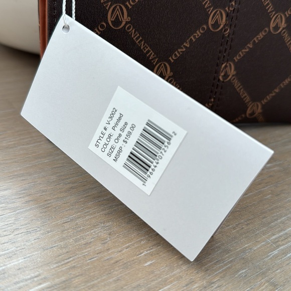 Valentino Orlandi vegan leather wallet crossbody w/guitar strap & turnlock NWT - Picture 4 of 5